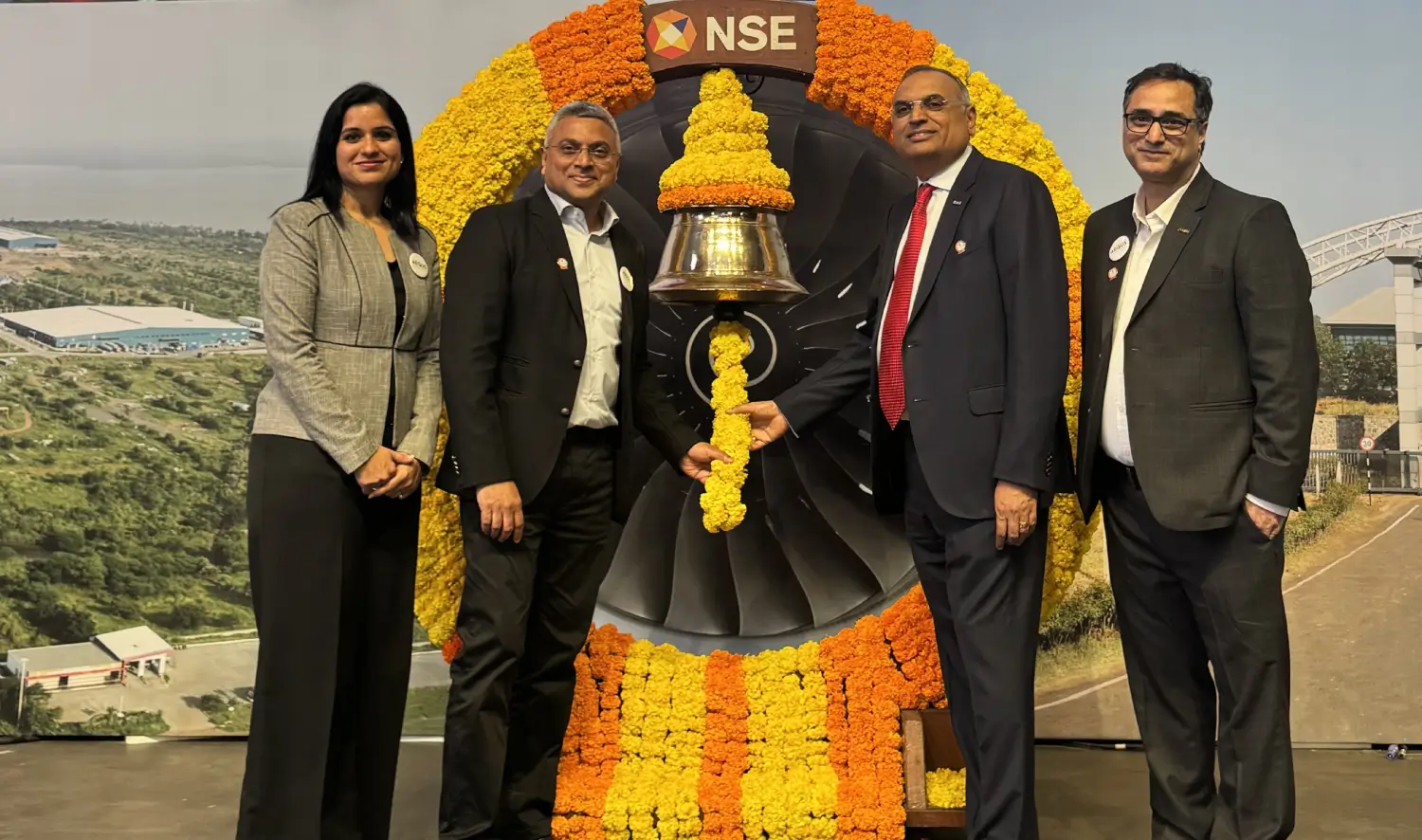 Catamaran Team Supporting Public and Private Market Investments Catamaran team celebrating an NSE bell ceremony with portfolio partners.